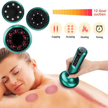 Electric Vacuum Cupping Massager For Body Anti-Cellulite Suction Cup Gua Sha Massage Body Cups Guasha Fat Burning Slimming Jars